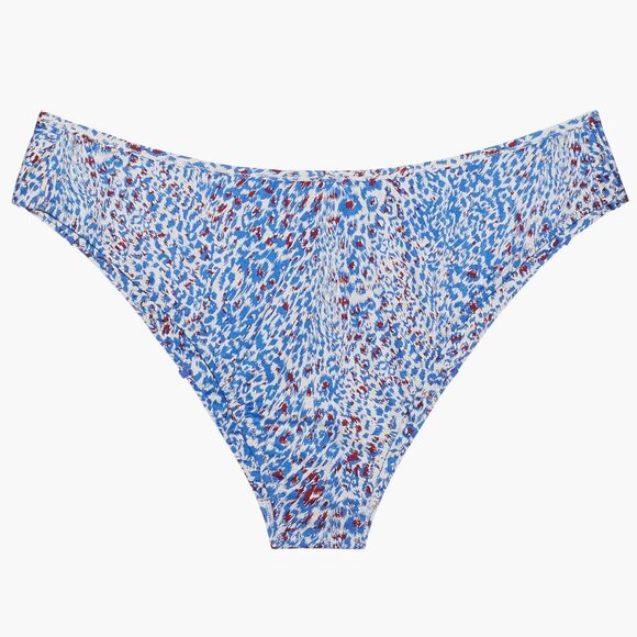 Savage Not Sorry Open-Back Strappy Brazilian Panty Leopard Blue Cyber Cafe 2X - Picture 4 of 7